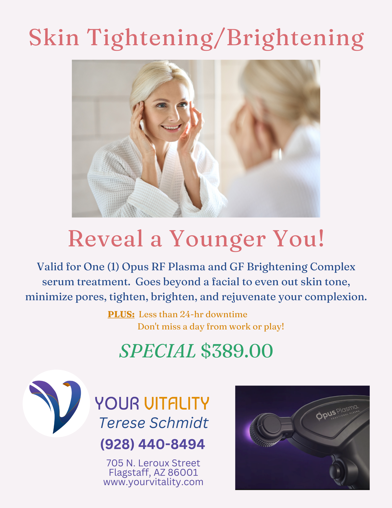 Opus RF Plasma Skin Tightening Wrinkles